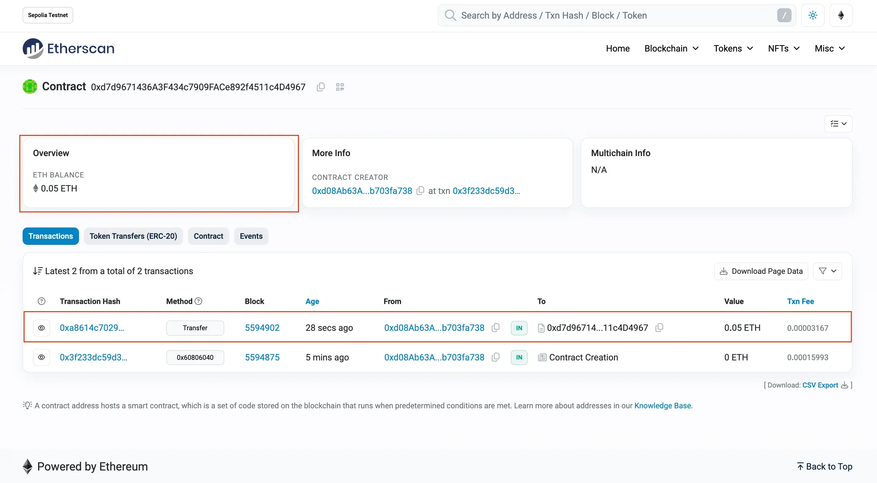 Deploy del contrato - Paso 18